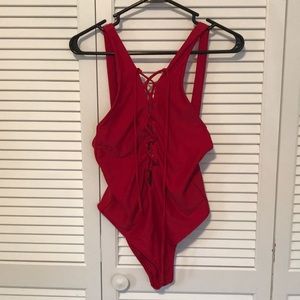 Free People Red Bathing Suit